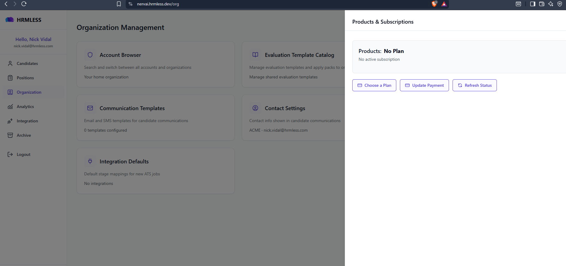 Products and Subscriptions